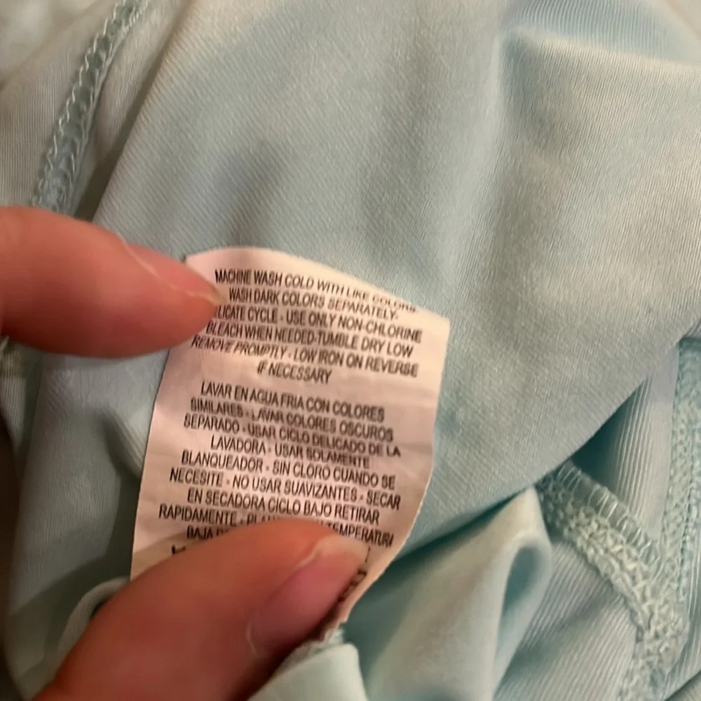 Aqua Hooded Quarter Zip Long Sleeve Top - Picture 12 of 12